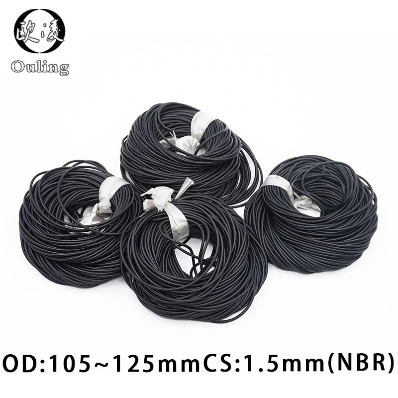 Rubber Ring Black NBR Sealing O-Ring 1.5mm Thickness OD105/125mm O Ring Seal Gasket Nitrile ORing Oil Resistance Rings Washer
Rubber Ring Black NBR Sealing O-Ring 1.5mm Thickness OD105/125mm O Ring Seal Gasket Nitrile ORing Oil Resistance Rings Washer