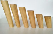 4 ピース/ロットオーク固体木製ソフ� ��足傾いコーヒーテーブル家具レベル足 w/金属板キャビネット脚マルチサイズ B519(China)