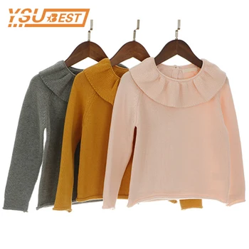 2019 Kids Knitwear Baby Girls Ruffles Knitted Sweaters Toddler Children Pullover Lotus Leaf Collar Sweater Clothes Outer Wear 
2019 Kids Knitwear Baby Girls Ruffles Knitted Sweaters Toddler Children Pullover Lotus Leaf Collar Sweater Clothes Outer Wear