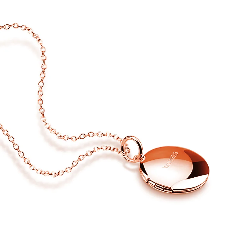 Classic 925 Sterling Silver Necklace Round Box Pendant Girl Jewelry Rose Gold Design Photo Box Necklace Support custom photo
Classic 925 Sterling Silver Necklace Round Box Pendant Girl Jewelry Rose Gold Design Photo Box Necklace Support custom photo