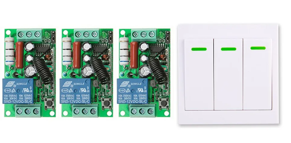 New AC220V 1CH Wireless Remote Control Switch System 3*Receiver + Wall Panel Remote Transmitter Sticky Remote Smart Home Switch
New AC220V 1CH Wireless Remote Control Switch System 3*Receiver + Wall Panel Remote Transmitter Sticky Remote Smart Home Switch