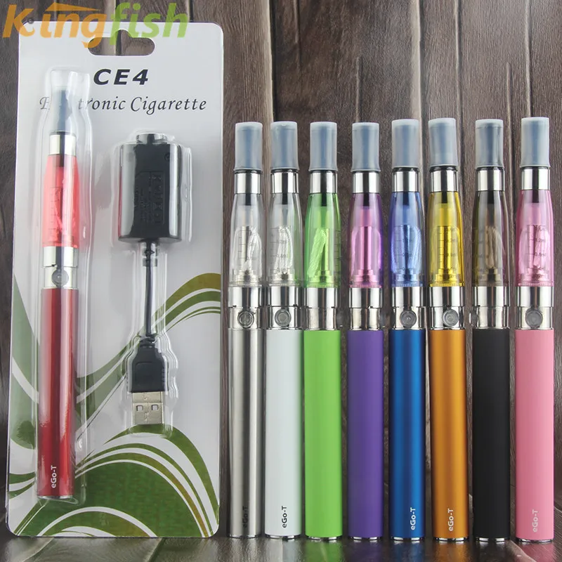 EGO T Ce4 Blister Atomizer Vape E Liquid Electronic Cigarette Kit E-cigarettes Hookah 1.6ml Electronic Cigarette usb charger pen