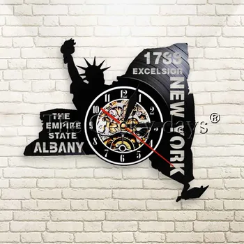 1Piece The Empire State Albany Wall Art Wall Clock Excelsior New York Vinyl Record Wall Clock Statue of Liberty Wall Watch 
1Piece The Empire State Albany Wall Art Wall Clock Excelsior New York Vinyl Record Wall Clock Statue of Liberty Wall Watch
