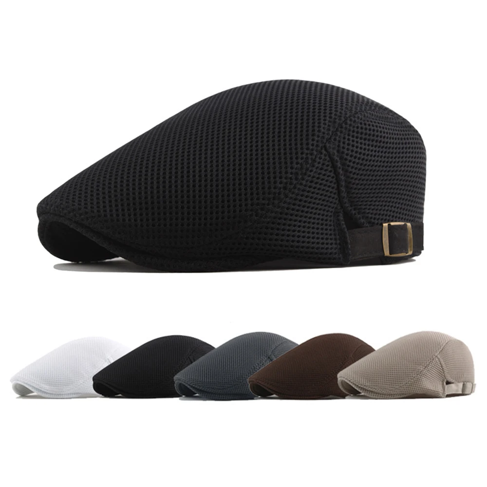 Summer Men Berets Military Beret Mesh Dad Hat Breathable Hat Grass Yarn Sun Hats Flat Cap Adjustable Peaky Blinder Beret Solid
Summer Men Berets Military Beret Mesh Dad Hat Breathable Hat Grass Yarn Sun Hats Flat Cap Adjustable Peaky Blinder Beret Solid