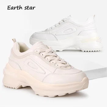 Shoes Women White Sneakers Platform zapatos de mujer Spring New Fashion Brand chaussures femme Ladies footware Cross-tied Beige
Shoes Women White Sneakers Platform zapatos de mujer Spring New Fashion Brand chaussures femme Ladies footware Cross-tied Beige