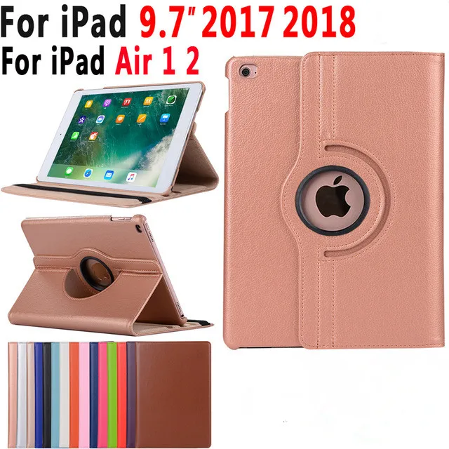 360 Degree Rotating Leather Smart Cover Case for iPad Air 1 Air 2 5 6 New iPad 9.7 2017 2018 5th 6th Generation Coque Funda
360 Degree Rotating Leather Smart Cover Case for iPad Air 1 Air 2 5 6 New iPad 9.7 2017 2018 5th 6th Generation Coque Funda
