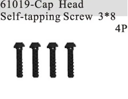 

HSP part 61019 Cap Head Self-tapping Screw (3*8mm) X4P For 1/8th RC Monster Truck Buggy Car scale model spare parts