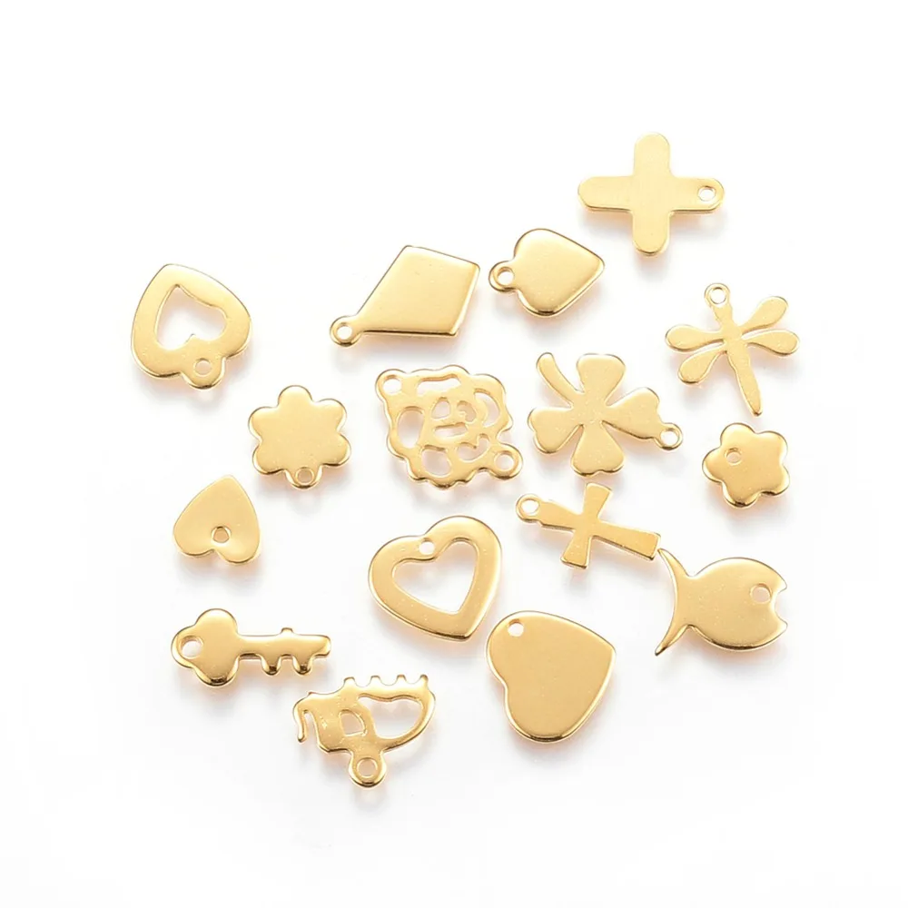 PandaHall 100pc 304 Stainless Steel Small Pendants Tag Charms Jewellery Making DIY Findings Mixed Shapes 6~13.5x3~11.5x0.8~1.5mm
PandaHall 100pc 304 Stainless Steel Small Pendants Tag Charms Jewellery Making DIY Findings Mixed Shapes 6~13.5x3~11.5x0.8~1.5mm