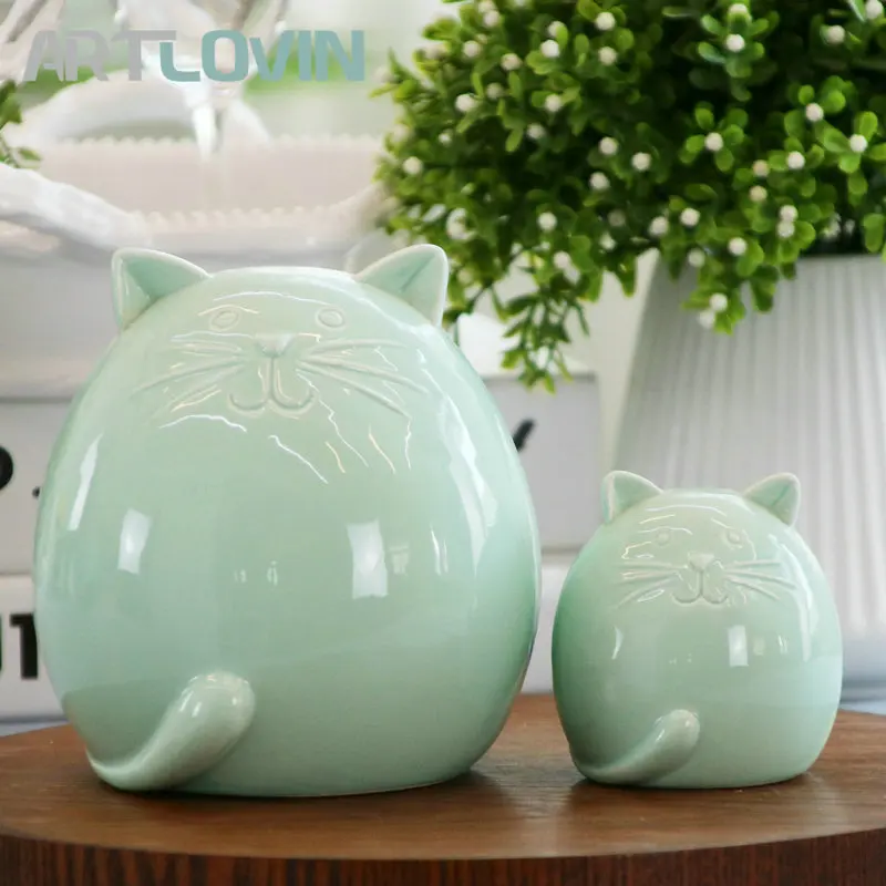 Cute Ceramic Miniature Cat Green Figurines Vintage Home Decor Decoration Maison Accessories Ornaments Direct Selling Low Price
Cute Ceramic Miniature Cat Green Figurines Vintage Home Decor Decoration Maison Accessories Ornaments Direct Selling Low Price