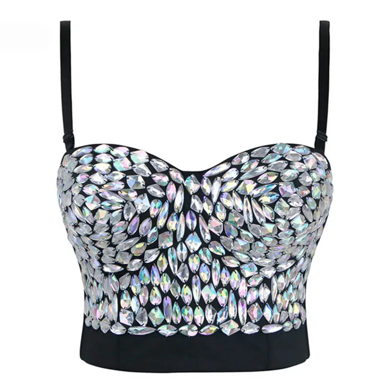 White Crystal Diamonds Club Dance Gothic Women Bra Sexy Soutien Gorge Push Up Bustier Crop Top Bralette Gothic Brassiere Femme
White Crystal Diamonds Club Dance Gothic Women Bra Sexy Soutien Gorge Push Up Bustier Crop Top Bralette Gothic Brassiere Femme