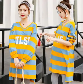 Trendy MOM Striped Tees Pregnant Woman T Shirts Loose Letter Long V-Neck Long Sleeve Sweatshirt Tops Maternity Clothes M-XXL
Trendy MOM Striped Tees Pregnant Woman T Shirts Loose Letter Long V-Neck Long Sleeve Sweatshirt Tops Maternity Clothes M-XXL