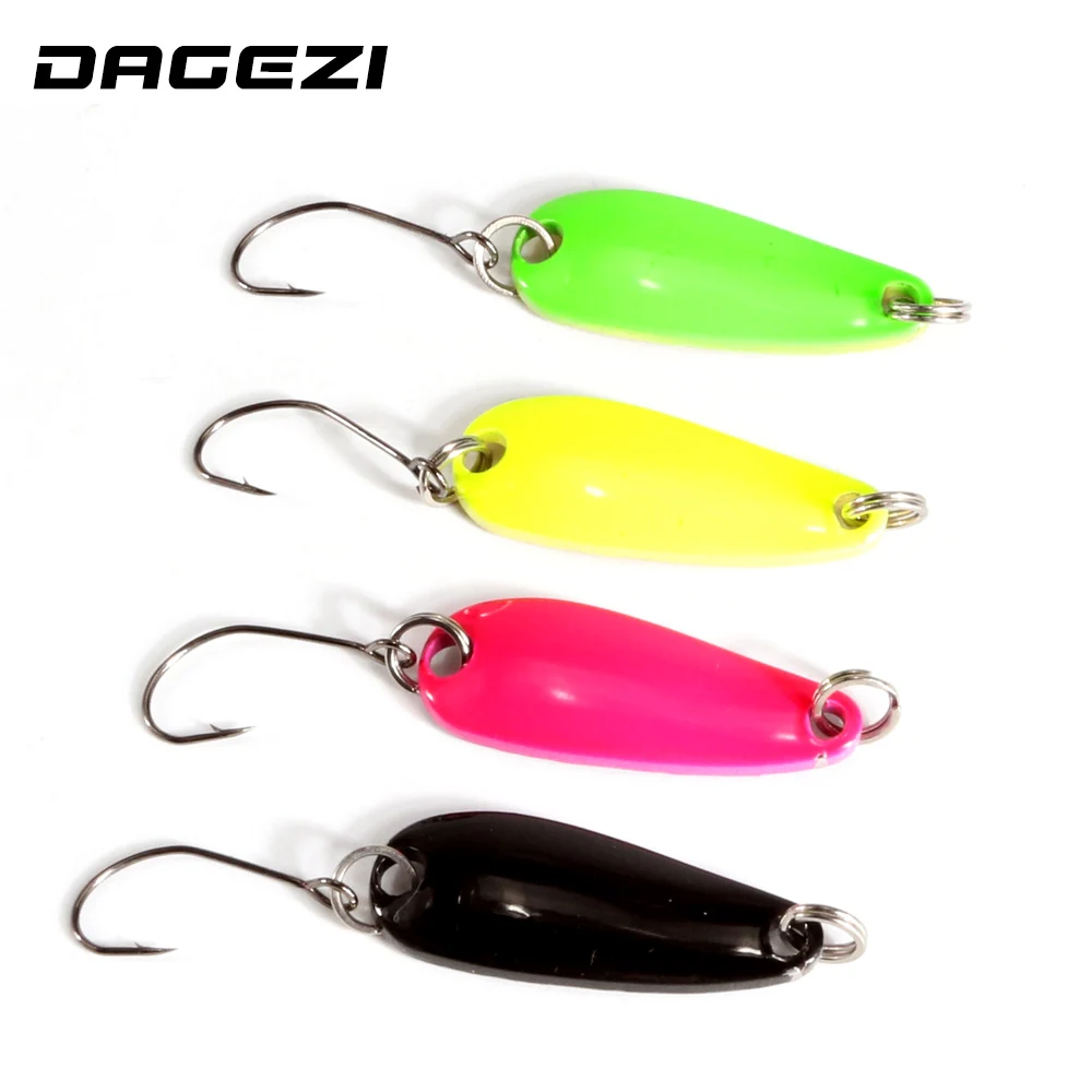 DAGEZI 4pcs/set Metal Spoon Fishing Lure 28mm 3g Hard Bait Fishing Tackle Crankbait Jig Swimbait artificial bait
DAGEZI 4pcs/set Metal Spoon Fishing Lure 28mm 3g Hard Bait Fishing Tackle Crankbait Jig Swimbait artificial bait
