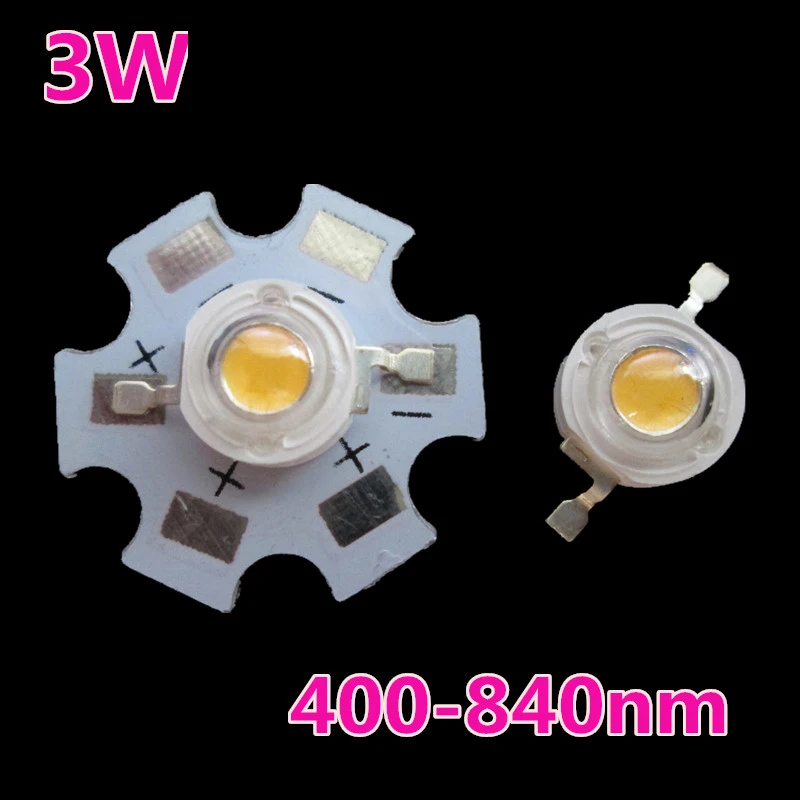 3W plant Pink LED lamp beads High power 3W pink light Led plant growth light beads 400-840nm with 20mm aluminum board 20pcs
3W plant Pink LED lamp beads High power 3W pink light Led plant growth light beads 400-840nm with 20mm aluminum board 20pcs
