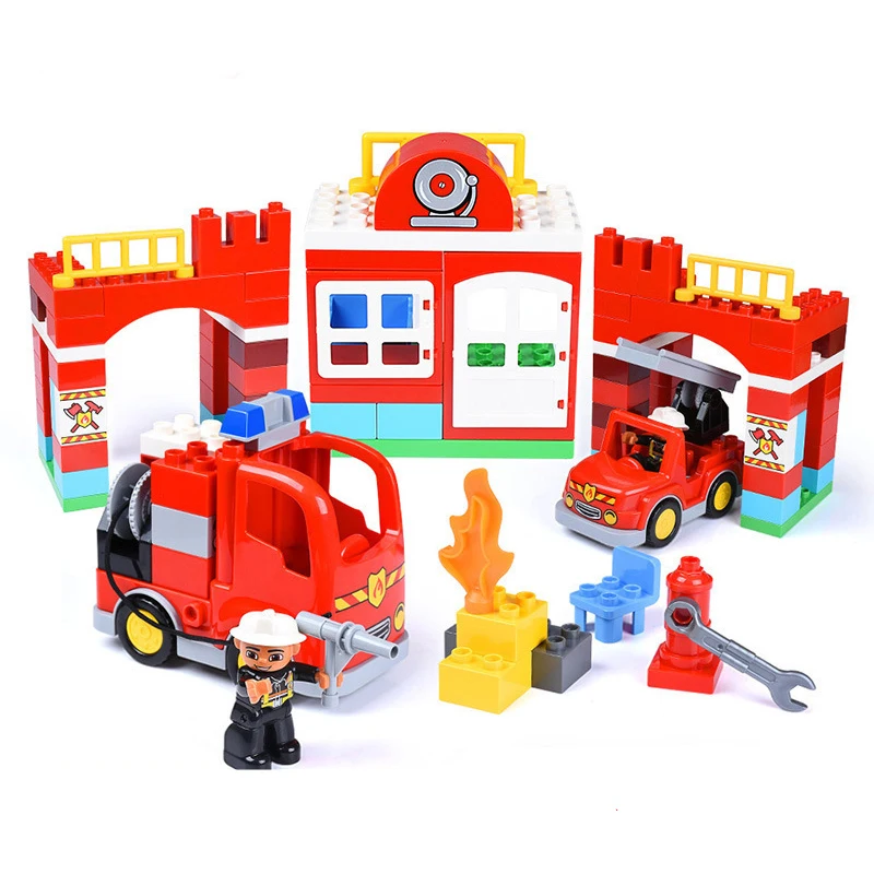109pcs DIY Fire Police Station Model Building Blocks Bricks Compatible With Duploe City Educational Toys for Children Kids Gift
109pcs DIY Fire Police Station Model Building Blocks Bricks Compatible With Duploe City Educational Toys for Children Kids Gift