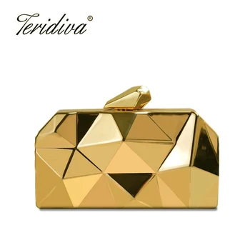 Teridiva Fashion Women Evening Bag Geometric 3D Metal Lady Evening Clutch Purses Luxury Day Clutches for Party Handbag Wallet
Teridiva Fashion Women Evening Bag Geometric 3D Metal Lady Evening Clutch Purses Luxury Day Clutches for Party Handbag Wallet