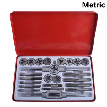 New 24PC Alloy Steel Tap and Die Set Metric Tap Die Set M3-M12 SAE Tap Die Set 1/4"-1/2" in metal case
New 24PC Alloy Steel Tap and Die Set Metric Tap Die Set M3-M12 SAE Tap Die Set 1/4"-1/2" in metal case