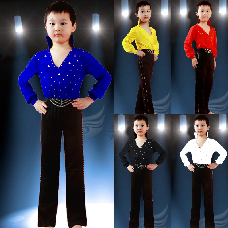 The young boy Latin dance costumes new children's Latin dress and children's dance performance in a long sleeve test suit
The young boy Latin dance costumes new children's Latin dress and children's dance performance in a long sleeve test suit