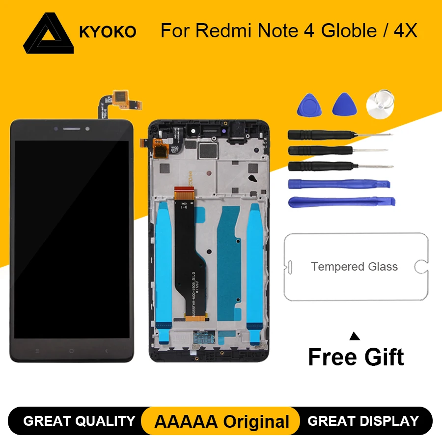 AAAAA Original LCD For Xiaomi Redmi Note 4X LCD Display Touch Screen Replacement For Snapdragon 625 For Redmi Note 4 Global
AAAAA Original LCD For Xiaomi Redmi Note 4X LCD Display Touch Screen Replacement For Snapdragon 625 For Redmi Note 4 Global