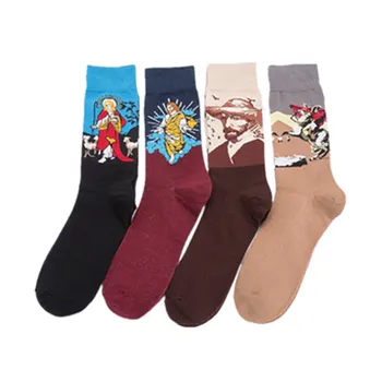 Colorful tide socks fashion mens cotton sock figure painting series long sock funny casual crew socks
Colorful tide socks fashion mens cotton sock figure painting series long sock funny casual crew socks