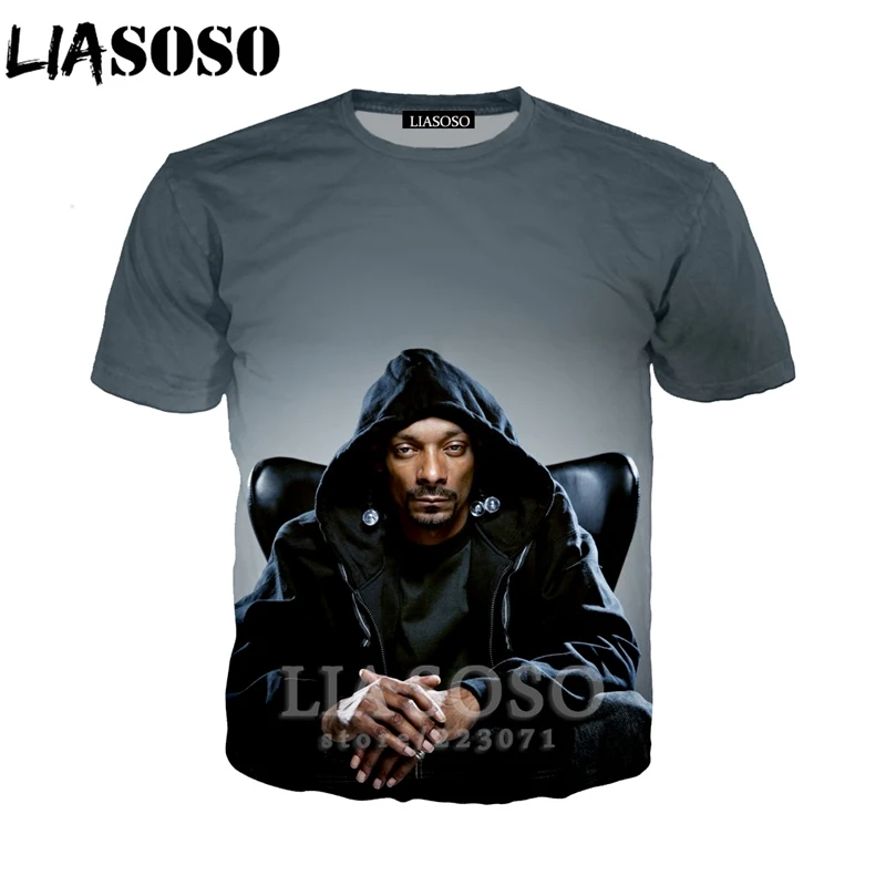 LIASOSO Summer New Men Women Fashion Sweatshirt 3D Print Rapper Singer Snoop Dogg Short sleeve T shirt Casual Pullover B168-02
LIASOSO Summer New Men Women Fashion Sweatshirt 3D Print Rapper Singer Snoop Dogg Short sleeve T shirt Casual Pullover B168-02