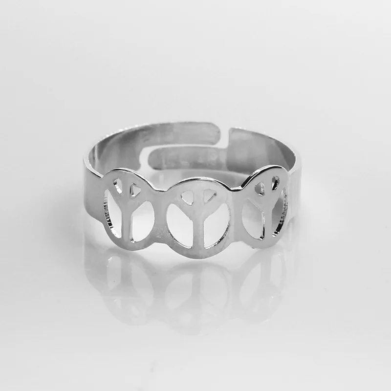 Peace Jewelry Stainless Steel 20mm Wide World Map Cut-out Fine Polished Circle Angle Openable Adjustable Finger Ring
Peace Jewelry Stainless Steel 20mm Wide World Map Cut-out Fine Polished Circle Angle Openable Adjustable Finger Ring