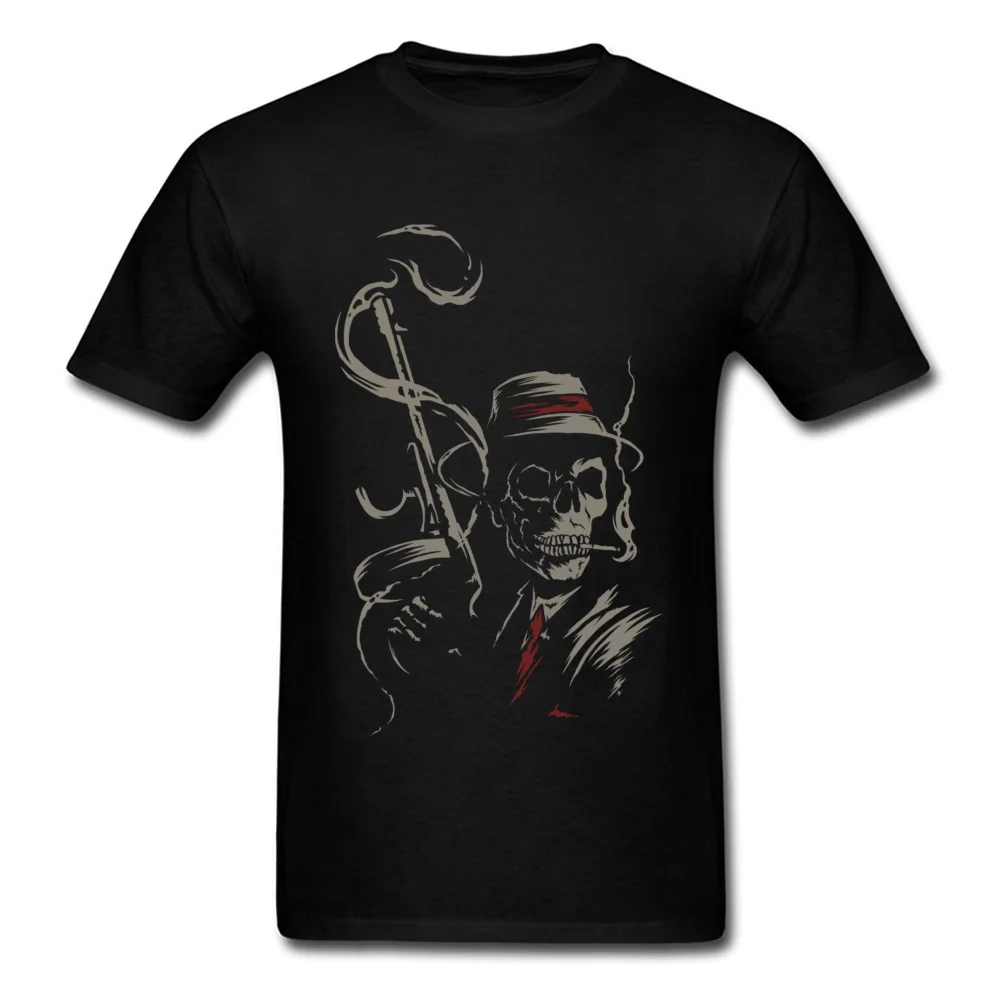 Birthday Short Sleeve Tops T Shirt Lovers Day Crew Neck Cotton Men T Shirt Mobskull Birthday Tees Plain Free Shipping Mobskull black