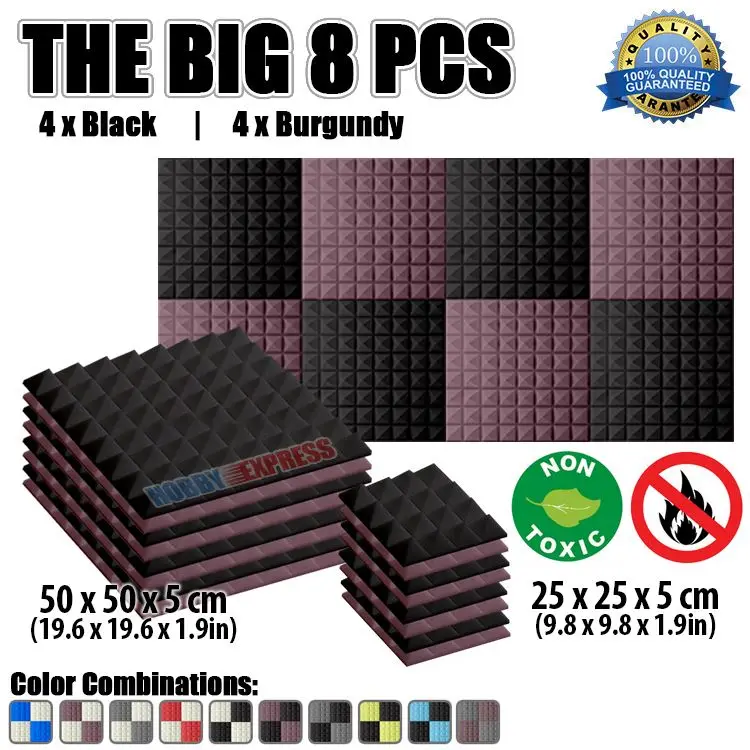 Arrowzoom 19.6 x 19.6 x 1.9" / 9.8 x 9.8 x 1.9" Pyramid Studio Foam Soundproofing Acoustic Tile Panel 8 pcs Color Bundle KK1034
Arrowzoom 19.6 x 19.6 x 1.9" / 9.8 x 9.8 x 1.9" Pyramid Studio Foam Soundproofing Acoustic Tile Panel 8 pcs Color Bundle KK1034