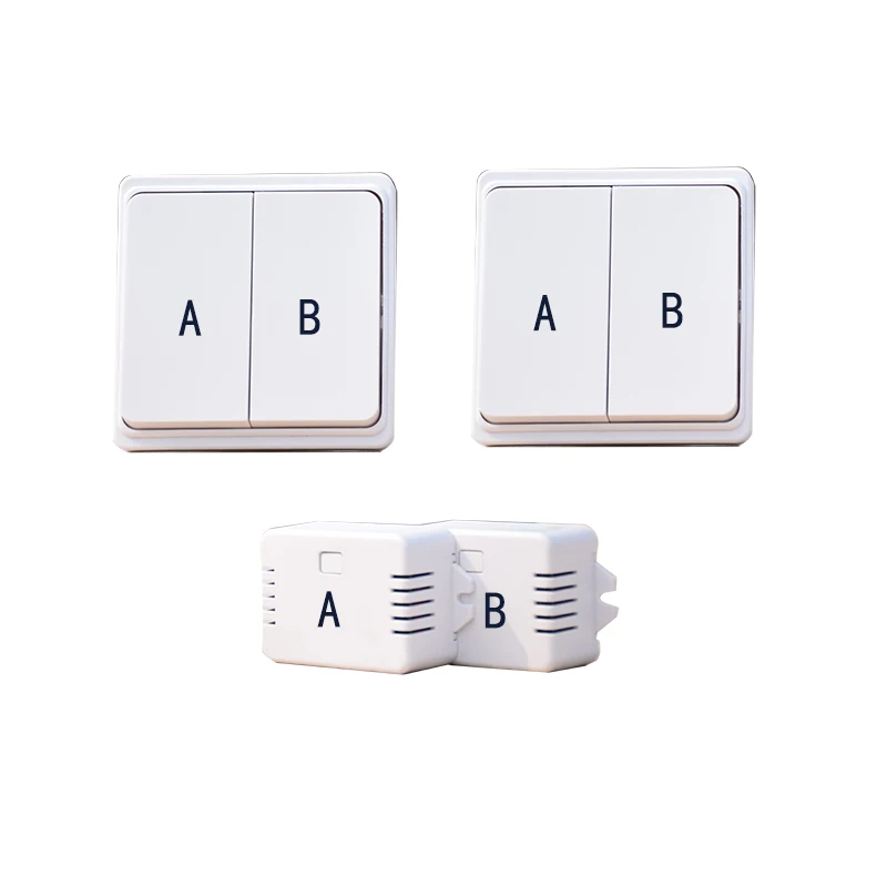 2 PCS Augia Self-powered wireless switch 2 transmitters +2 receivers battery free for light or lamp with learn mode wall swi
2 PCS Augia Self-powered wireless switch 2 transmitters +2 receivers battery free for light or lamp with learn mode wall swi