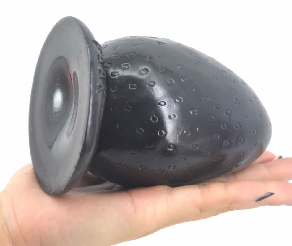 FAAK Big anal plug with suction cup strawberry butt plug anus massage partical huge 3" thick anal stuffed stopper sex toys 20