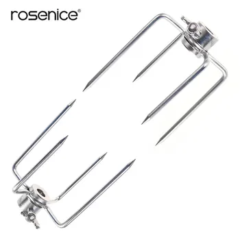 Pair of Stainless Steel Meat Forks Rotisserie Kit Grill Replacement with Square Spit Rods Poultry Chicken Fork Barbeque Tools
Pair of Stainless Steel Meat Forks Rotisserie Kit Grill Replacement with Square Spit Rods Poultry Chicken Fork Barbeque Tools