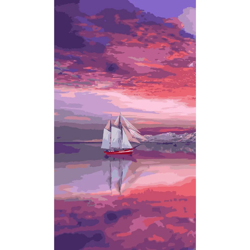 Painting By Numbers DIY Dropshipping 50x65 60x75cm Red seaside sailboat Scenery Canvas Wedding Decoration Art picture Gift
Painting By Numbers DIY Dropshipping 50x65 60x75cm Red seaside sailboat Scenery Canvas Wedding Decoration Art picture Gift