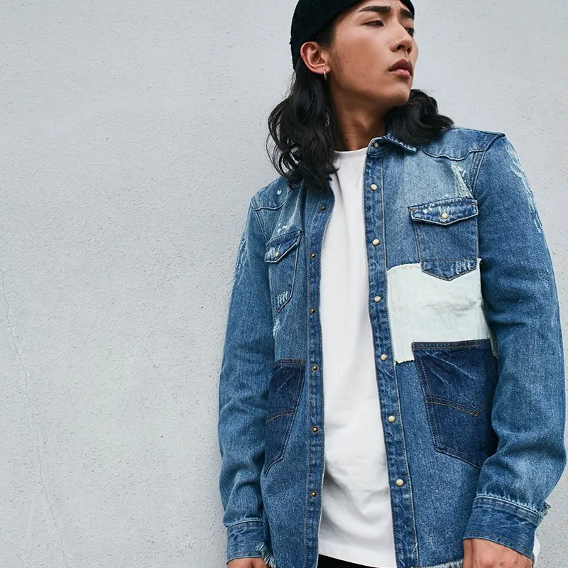Top Fashion Denim Washed Brand Men Shirt Heavy Washed Casual Pocket Shirt Good Quality Man and Woman Denim Clothes
Top Fashion Denim Washed Brand Men Shirt Heavy Washed Casual Pocket Shirt Good Quality Man and Woman Denim Clothes