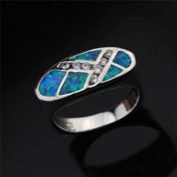New Fashion Women's Fashion Jewelry 925 Silver Created Blue Opal Designed Band Ring Romantic Wedding Ring Romantic Opal Ring 
New Fashion Women's Fashion Jewelry 925 Silver Created Blue Opal Designed Band Ring Romantic Wedding Ring Romantic Opal Ring