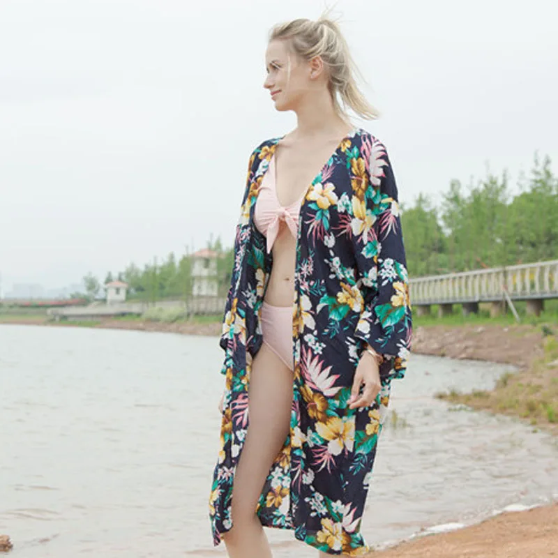 Summer ladies casual retro kimono cardigan fashion loose cardigan large size flowers leaves five points sleeve shirts
Summer ladies casual retro kimono cardigan fashion loose cardigan large size flowers leaves five points sleeve shirts