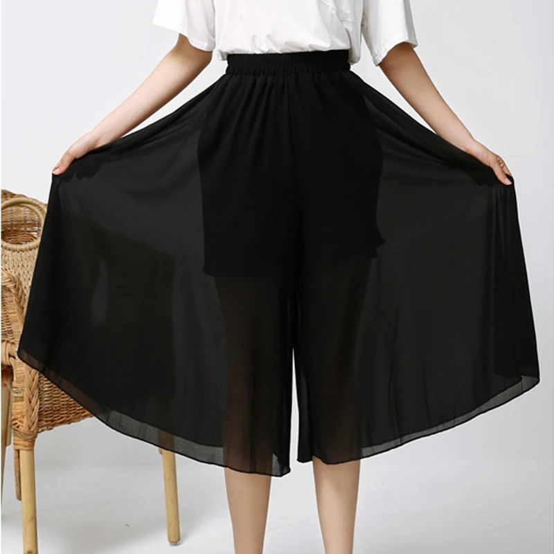 2019 Summer Female Wide Leg Pants Loose Chiffon Skirt Pants Women High Waist Pants for Women Black Trousers Ladies Clothing
2019 Summer Female Wide Leg Pants Loose Chiffon Skirt Pants Women High Waist Pants for Women Black Trousers Ladies Clothing