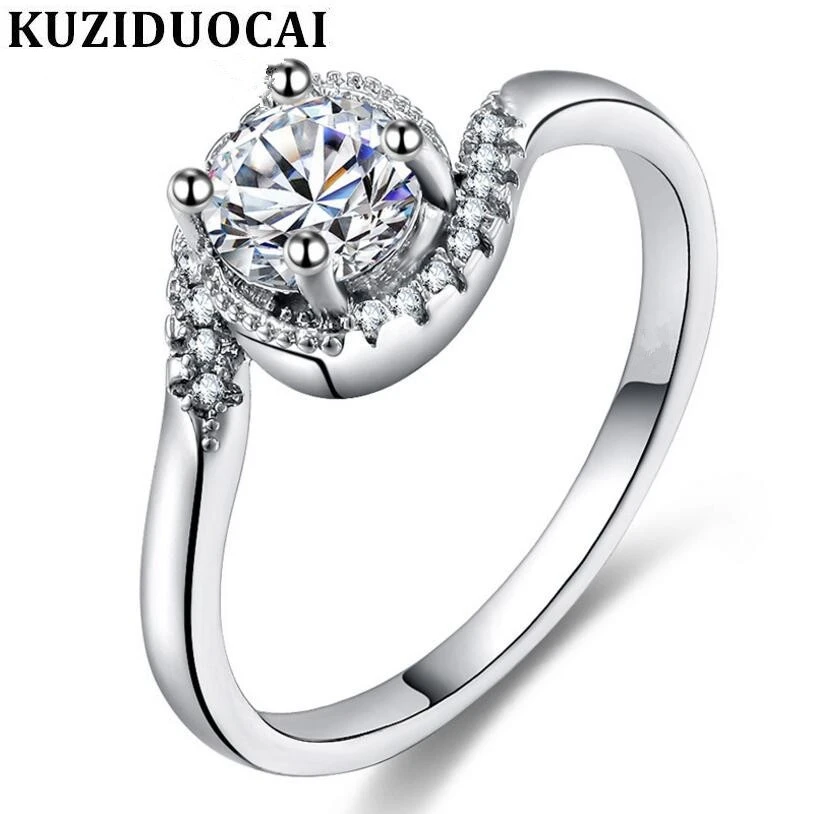 Kuziduocai 2018 New Fashion Fine Jewelry Wrap Around Densely Dazzling Zircon Stainless Steel Wedding Bride Rings For Women R-574 
Kuziduocai 2018 New Fashion Fine Jewelry Wrap Around Densely Dazzling Zircon Stainless Steel Wedding Bride Rings For Women R-574