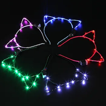 100pcs Cat Ear Design LED Light Headband for Birthday Wedding Party Masquerade Decorations Cute Hair Hoop Accessories wen6810
100pcs Cat Ear Design LED Light Headband for Birthday Wedding Party Masquerade Decorations Cute Hair Hoop Accessories wen6810