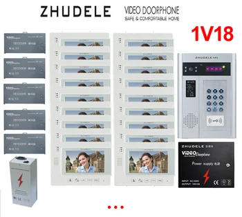 ZHUDELE Building Home security intercom system 18 Units Apartment Video Door Phone Bell Intercom System 7" TFT monitor IN STOCK
ZHUDELE Building Home security intercom system 18 Units Apartment Video Door Phone Bell Intercom System 7" TFT monitor IN STOCK