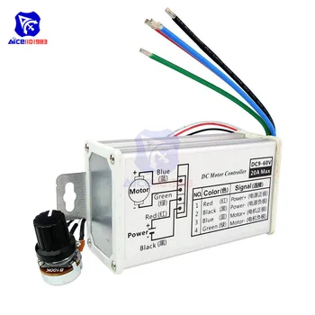 DC 9-60V 20A 12V 24V 60V PWM DC Motor Stepless Speed Controller Pulse Width Modulator Motor Speed 100KΩ Rotary Potentiometer
DC 9-60V 20A 12V 24V 60V PWM DC Motor Stepless Speed Controller Pulse Width Modulator Motor Speed 100KΩ Rotary Potentiometer