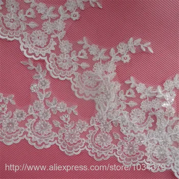 Delicate 9meters 20cm Sequins Ivory Fabric Flower Venise Venice Lace Trim Applique Sewing Craft for Wedding Dec. LW0041
Delicate 9meters 20cm Sequins Ivory Fabric Flower Venise Venice Lace Trim Applique Sewing Craft for Wedding Dec. LW0041