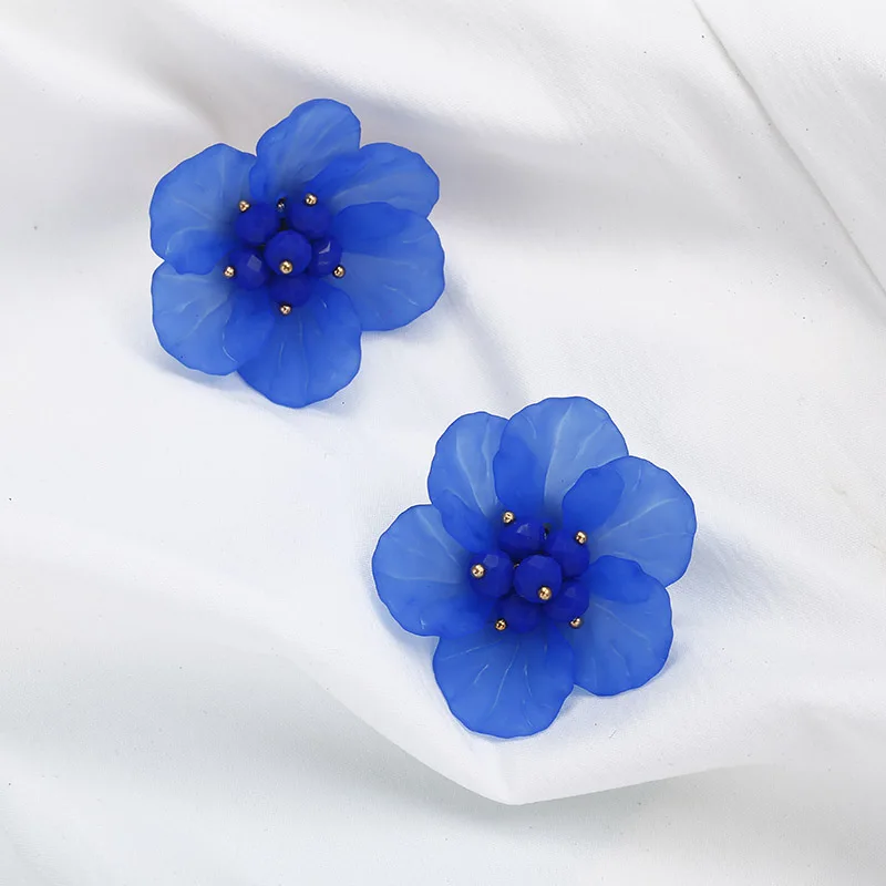 Fashion Bohemian Resin Blue Flower Stud Earrings For Women Girls Simple Jewelry Cute Crystal Earring Gifts Korean Style Brincos
Fashion Bohemian Resin Blue Flower Stud Earrings For Women Girls Simple Jewelry Cute Crystal Earring Gifts Korean Style Brincos