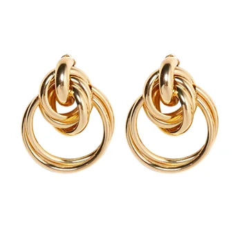 KMVEXO Modern Women Earrings 2019 Round Metal Braided Earrings Simple Style Circle Charm Earrings For Women Indian Jewelry Gift 
KMVEXO Modern Women Earrings 2019 Round Metal Braided Earrings Simple Style Circle Charm Earrings For Women Indian Jewelry Gift