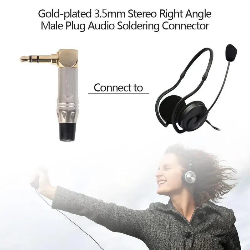 L-Type 3.5mm Jack Plug Stereo Audio Converter Adapter 90Degree Right Angle 3.5 Jack Male MP3 Headphone Soldering Connector
L-Type 3.5mm Jack Plug Stereo Audio Converter Adapter 90Degree Right Angle 3.5 Jack Male MP3 Headphone Soldering Connector