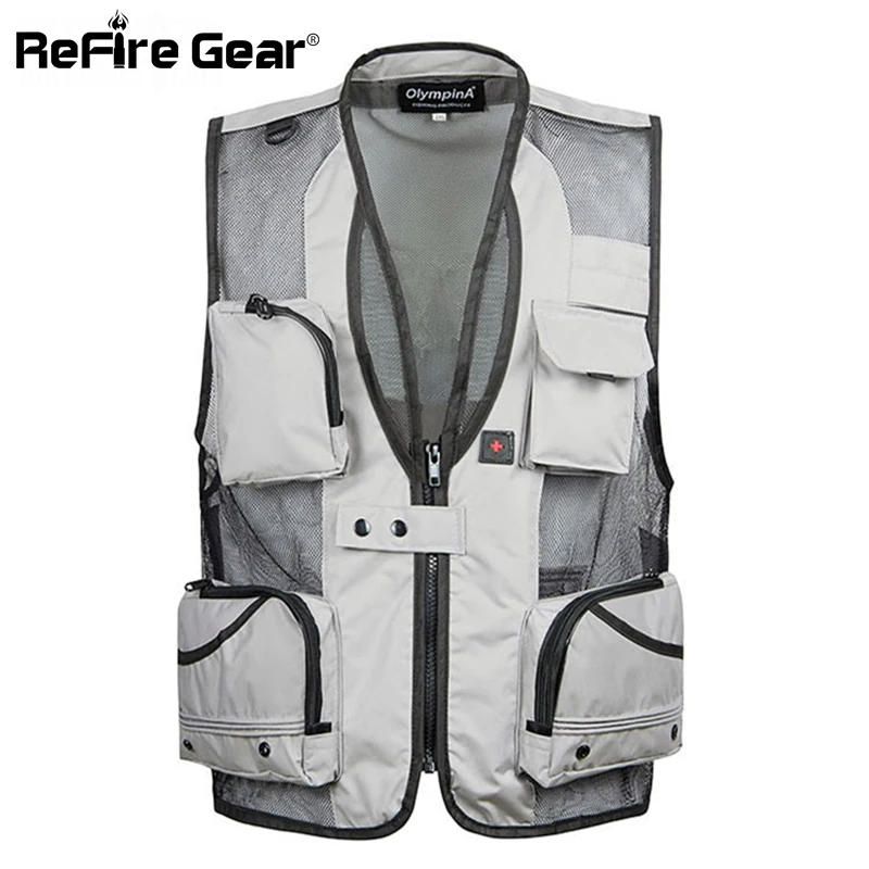ReFire Gear Men Fast Dry Vest Casual Pockets Tactical Military Waistcoat Summer Clothes Photography Sleeveless Jacket XL-5XL
ReFire Gear Men Fast Dry Vest Casual Pockets Tactical Military Waistcoat Summer Clothes Photography Sleeveless Jacket XL-5XL