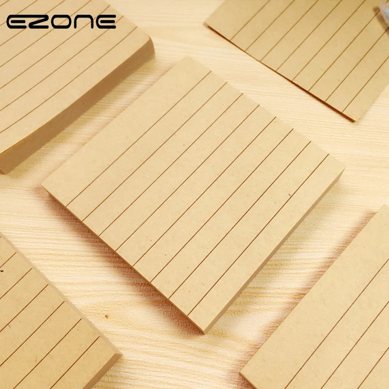 EZONE Kraft Paper Line Page Sticky Notes Self-adhesive Memo Pad Square Message Paper High Quality Office Memo Pad Stationery
EZONE Kraft Paper Line Page Sticky Notes Self-adhesive Memo Pad Square Message Paper High Quality Office Memo Pad Stationery
