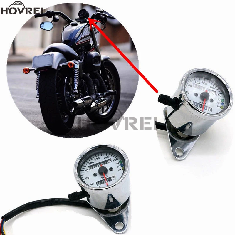 12V Motorcycle steel dual Odometer Speedometer Gauge Speed Instrument LED Backlight Night 3 Indicator Light For Harley Honda
12V Motorcycle steel dual Odometer Speedometer Gauge Speed Instrument LED Backlight Night 3 Indicator Light For Harley Honda