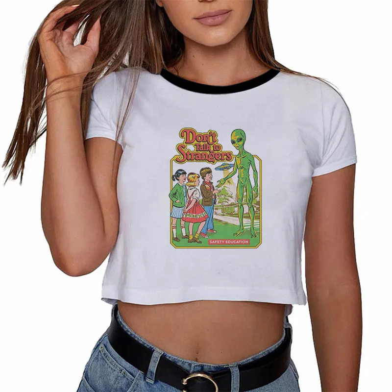 graphic tee crop tops
