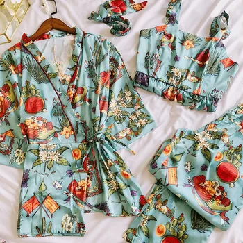 New women ancient wind three sets of sexy sling trousers pajamas women's ice cream household wear
New women ancient wind three sets of sexy sling trousers pajamas women's ice cream household wear
