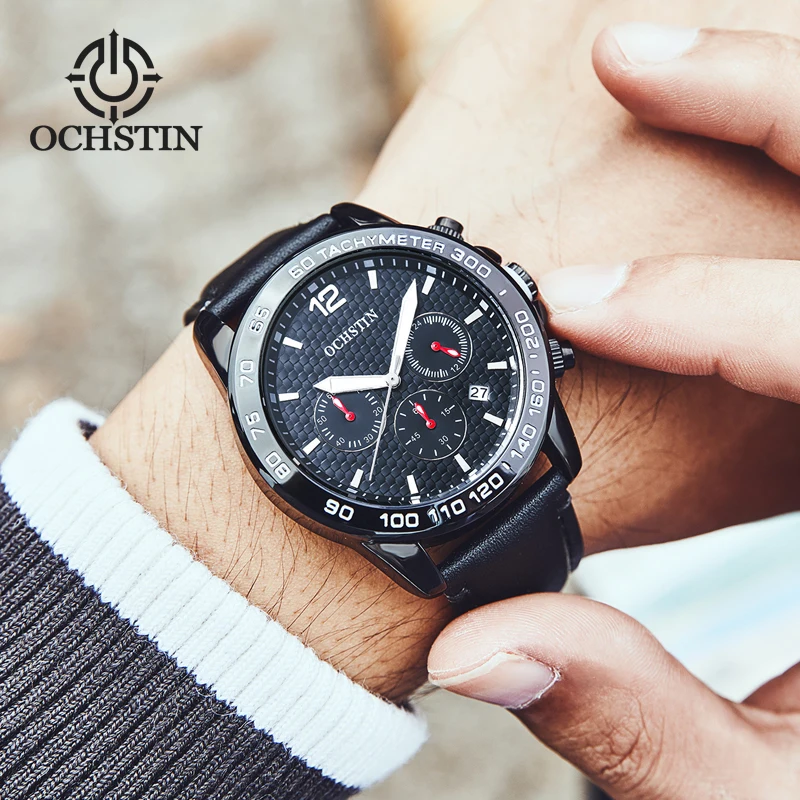OCHSTIN наручные часы Мужские Роскошные спортивные с хронографом erkek kol saati orologi Relogio