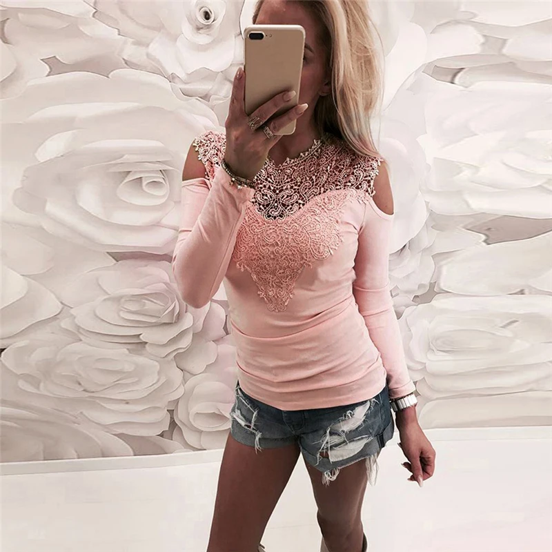 Sexy Hollow Out Lace Crochet T-Shirts 2019 Women Spring Tops Long Sleeve Slim Fit Female Clothes T-shirt Blusas
Sexy Hollow Out Lace Crochet T-Shirts 2019 Women Spring Tops Long Sleeve Slim Fit Female Clothes T-shirt Blusas